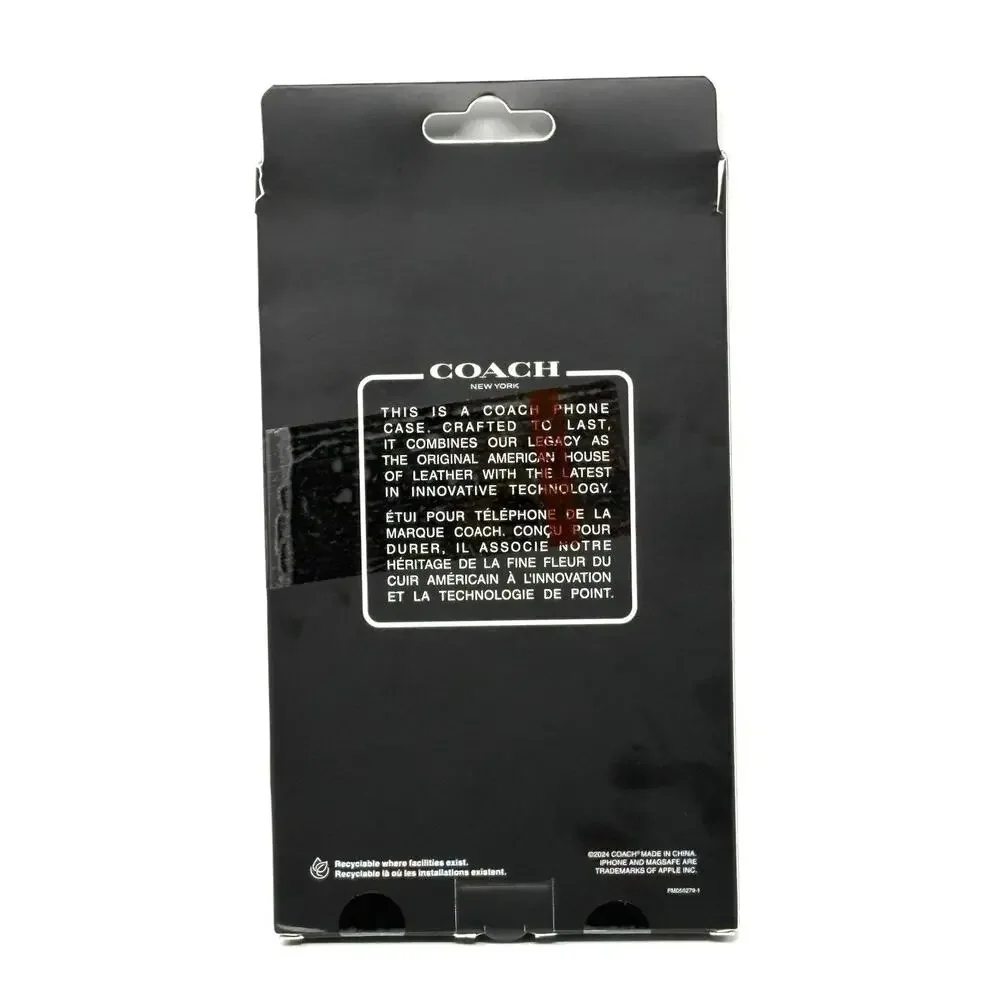 Coach iPhone 16 Pro Max Clear Case Signature Cs Deep Forest Logo Magsafe NIP